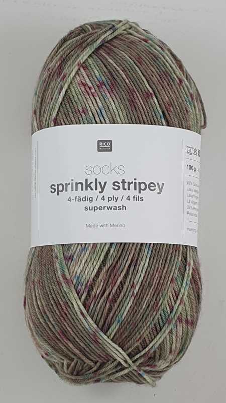 Rico - Sprinkly Stripey 4Ply - 006 Forest